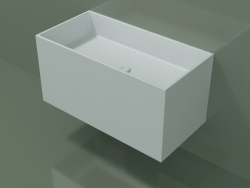 Wall-mounted washbasin (02UN42101, Glacier White C01, L 72, P 36, H 36 cm)