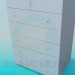 modèle 3D Armoire avec tiroirs en bas - preview