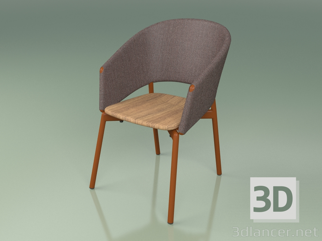 3D Modell Komfortstuhl 022 (Metall Rost, Braun) - Vorschau