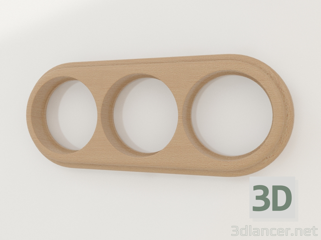 modèle 3D Cadre pour 3 poteaux Legend (hêtre clair) - preview
