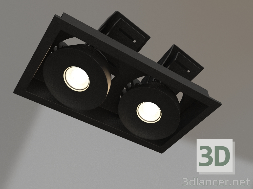 3D Modell Lampe CL-SIMPLE-S148x80-2x9W Warm3000 (BK, 45 Grad) - Vorschau