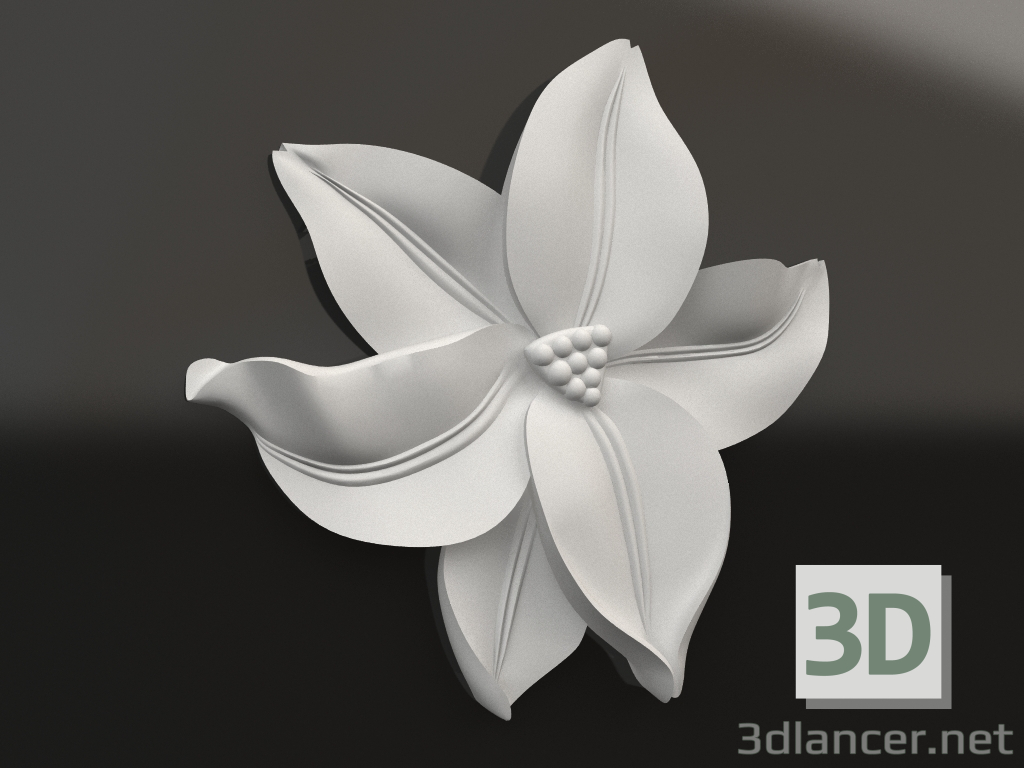 modèle 3D Elément décoratif en plâtre DE 001 (D=110) - preview