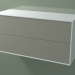 modello 3D Doppio cassetto (8AUDCA01, Glacier White C01, HPL P04, L 96, P 36, H 48 cm) - anteprima