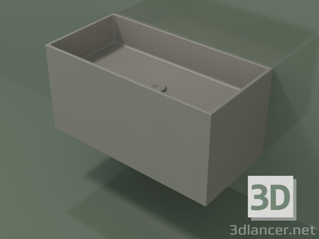 3d model Wall-mounted washbasin (02UN42101, Clay C37, L 72, P 36, H 36 cm) - preview