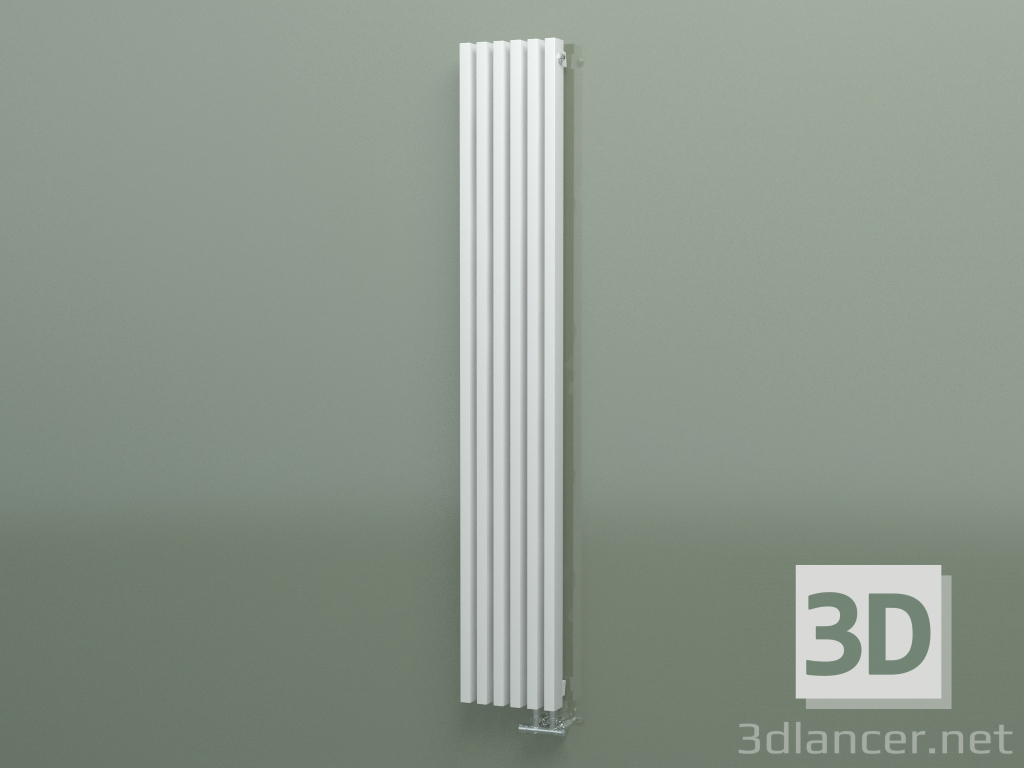 modello 3D Radiatore verticale RETTA (6 sezioni 1800 mm 60x30, bianco lucido) - anteprima
