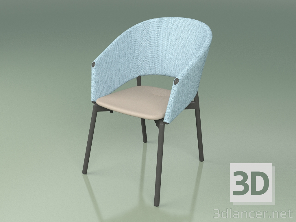3d модель Комфортное кресло 022 (Metal Smoke, Sky, Polyurethane Resin Mole) – превью