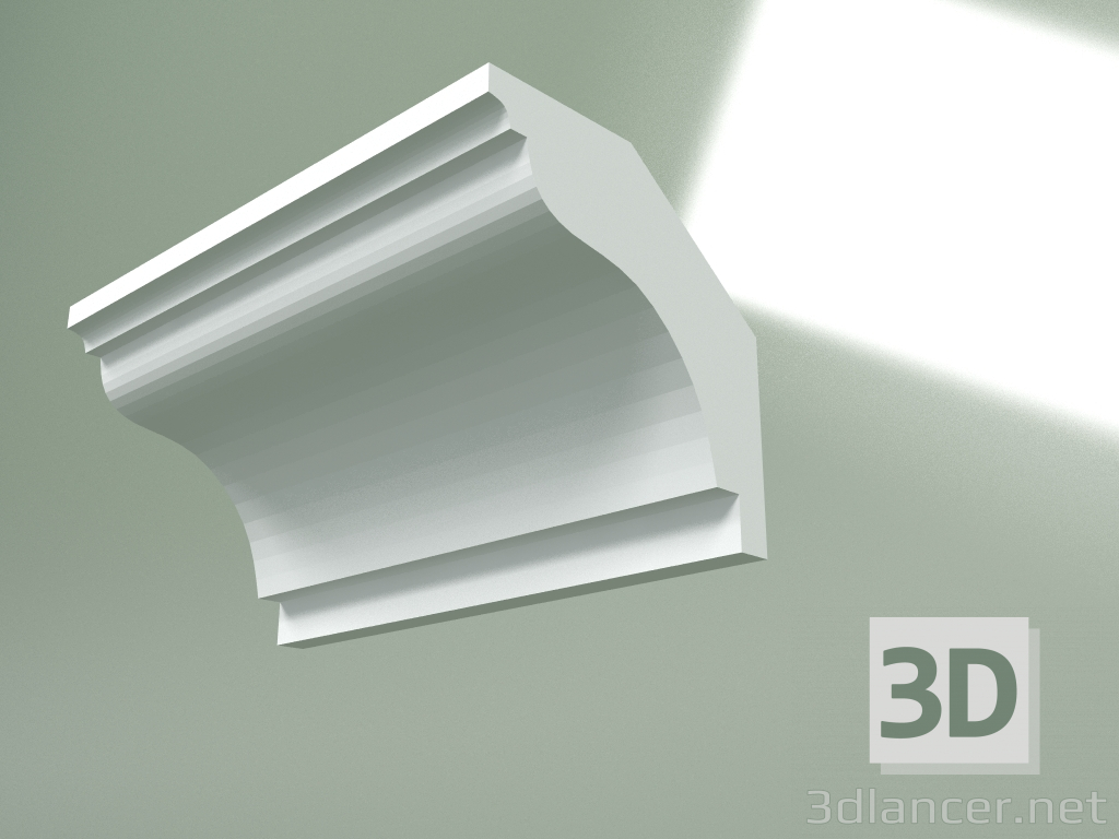 modello 3D Cornicione in gesso (zoccolo a soffitto) KT306 - anteprima