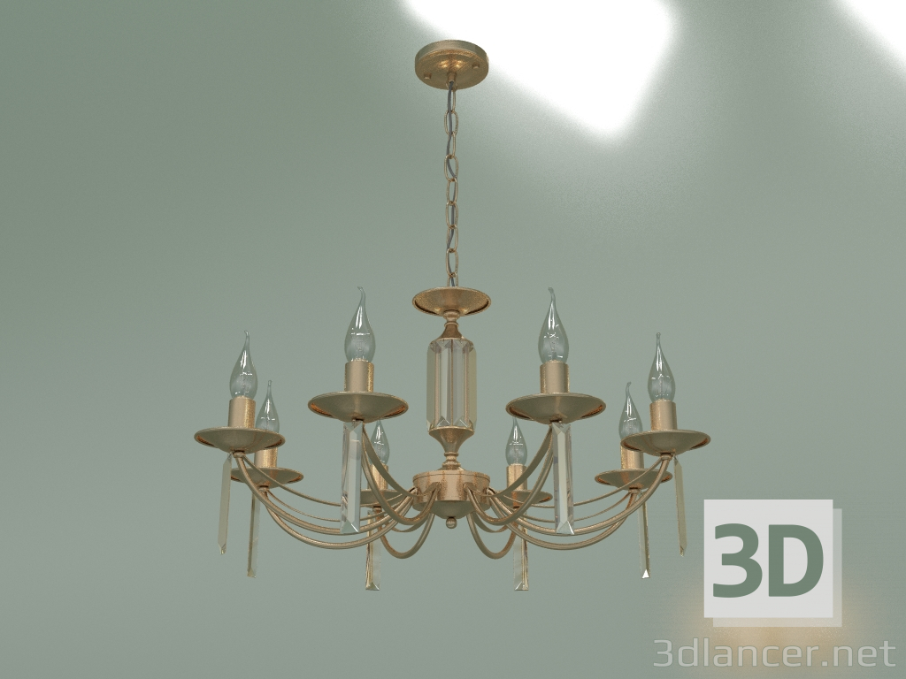 3d model Pendant chandelier 60087-8 (antique bronze) - preview