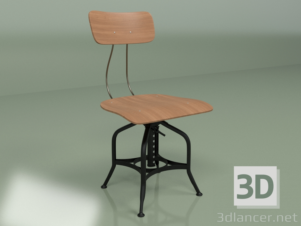 3D Modell Stuhl Toledo (braun, schwarz) - Vorschau