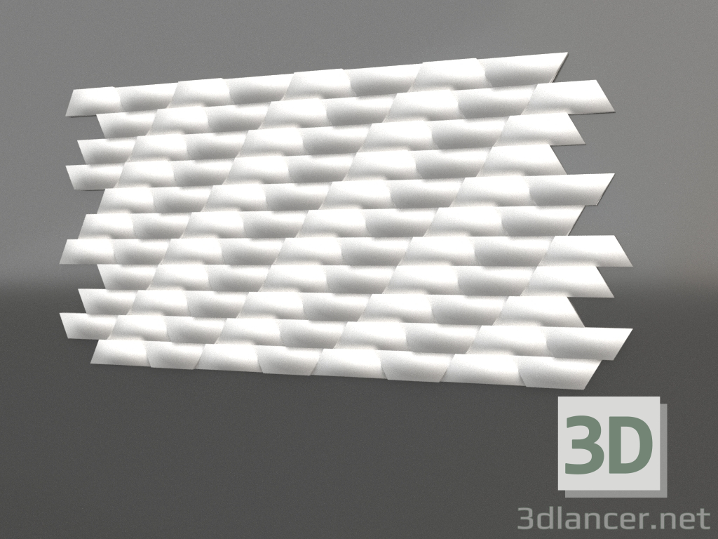 3D modeli 3B paneli Fin - önizleme