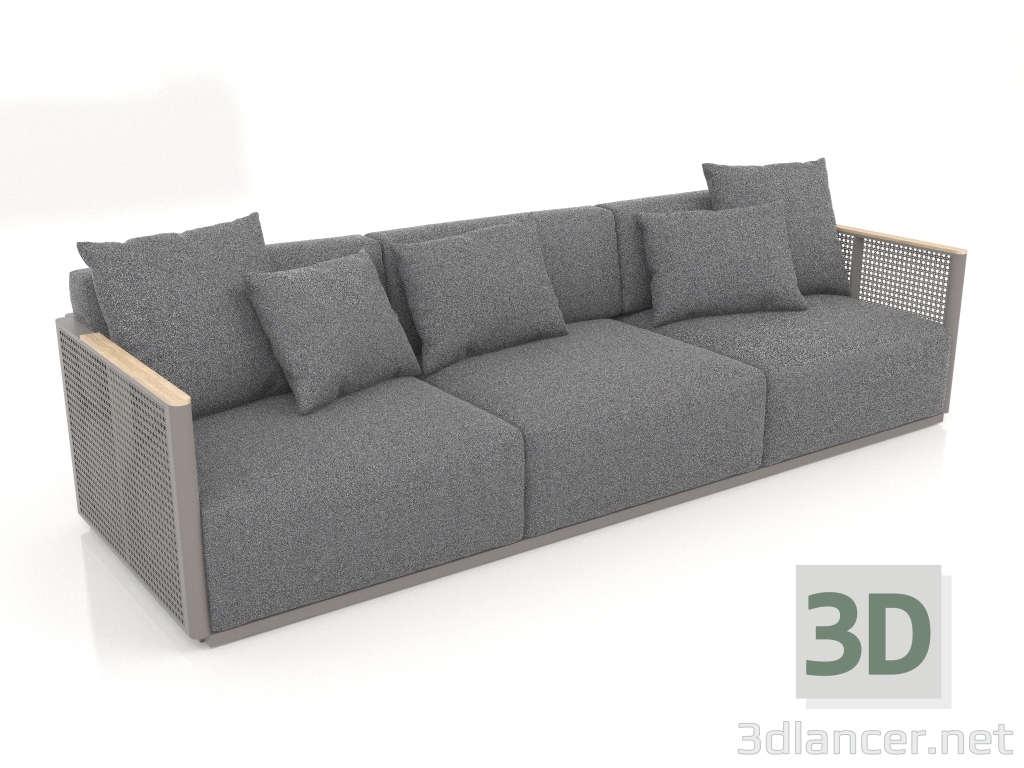 3D Modell 3-Sitzer-Sofa (Quarzgrau) - Vorschau