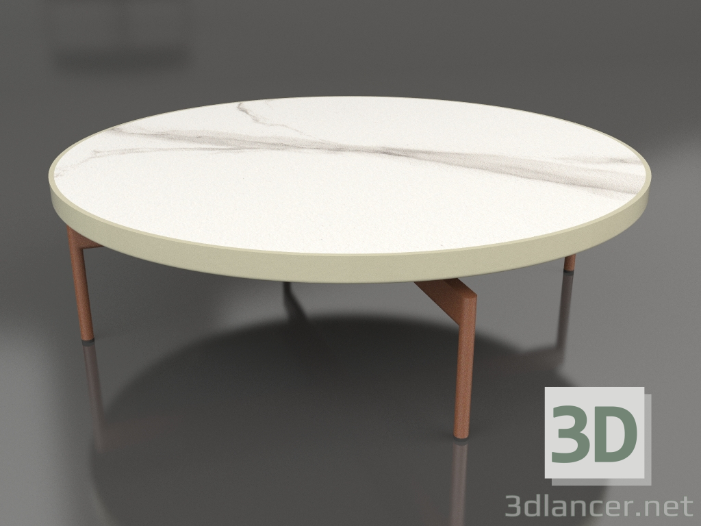 modello 3D Tavolino rotondo Ø120 (Oro, DEKTON Aura) - anteprima