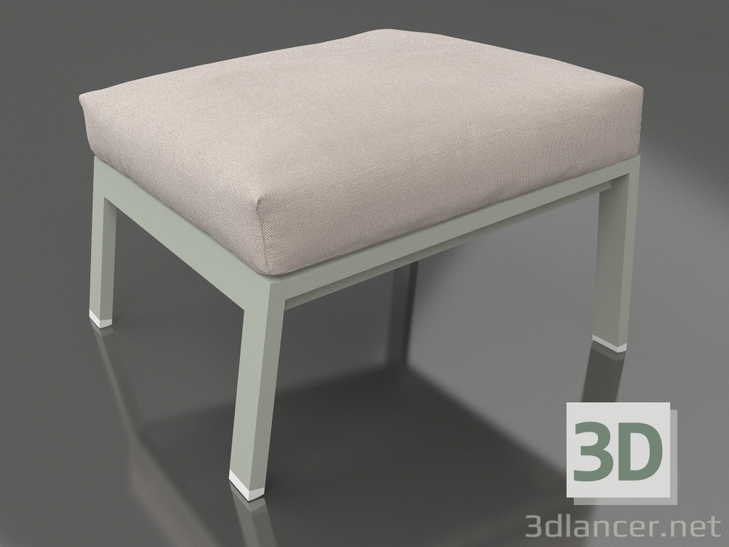 3d model Pouf for rest (Cement gray) - preview