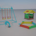 3d модель детская игровая площадка – превью