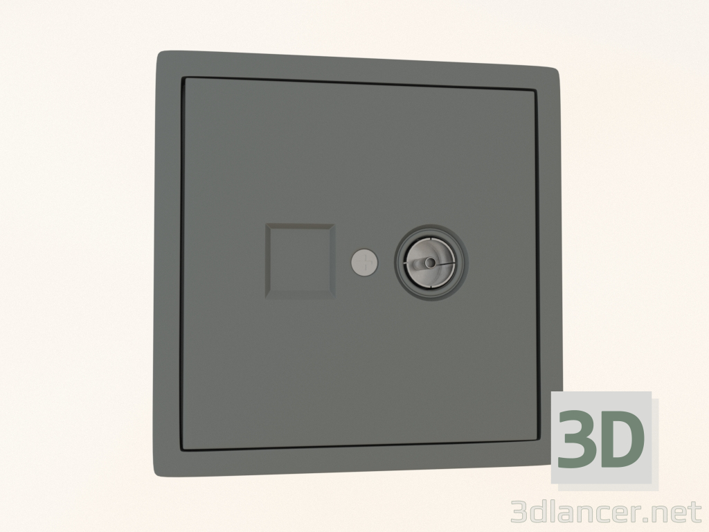 3d model TV socket (dad, simple, steel, DA87937) R98 - preview