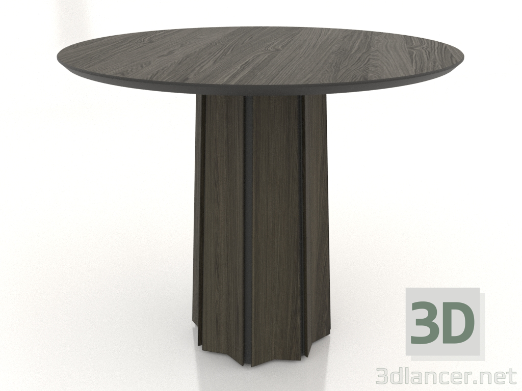 3D Modell Esstisch Ø 900 mm (Esche Nussbaum) - Vorschau