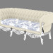 3D Modell Klassisches Dreifach-Sofa (13412) - Vorschau