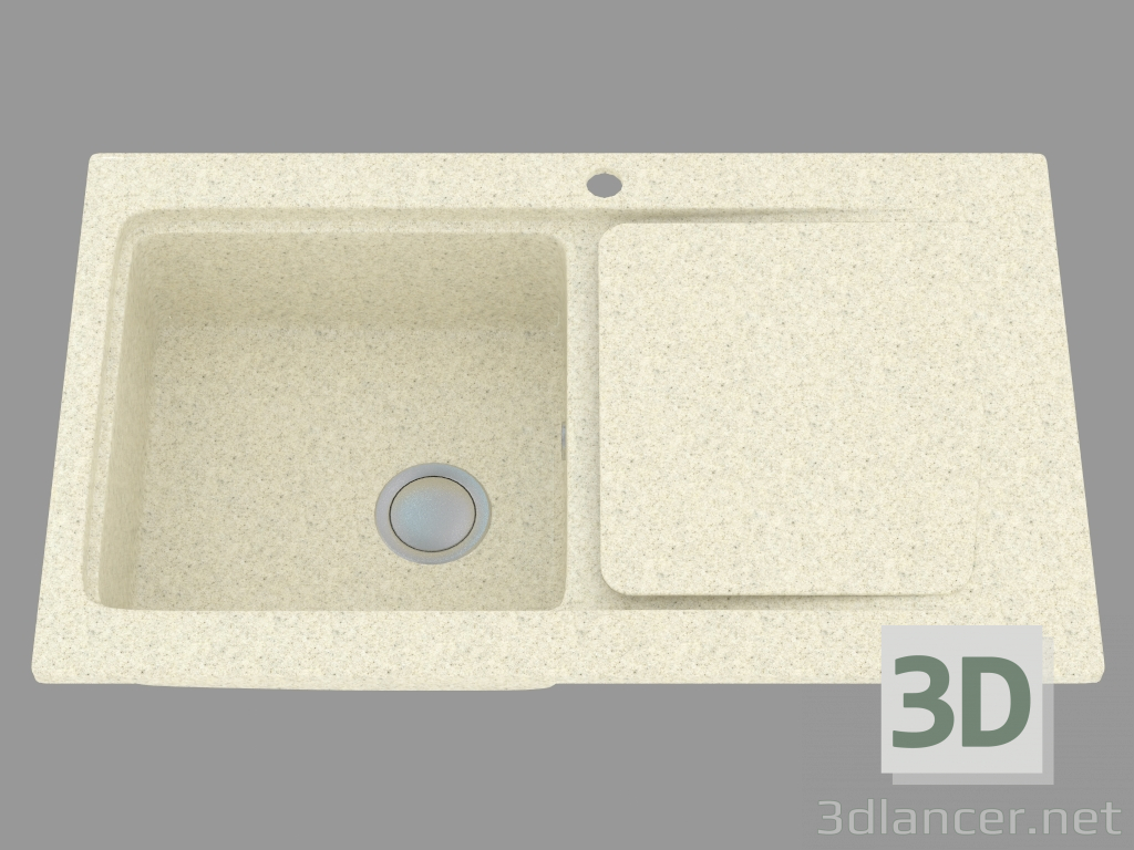 modello 3D Lavello moderna (ZQM A113) - anteprima