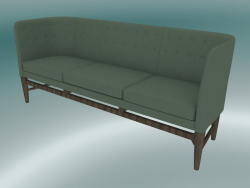 Triple sofa Mayor (AJ5, H 82cm, 62x200cm, Smoked oiled oak, Divina - 944)