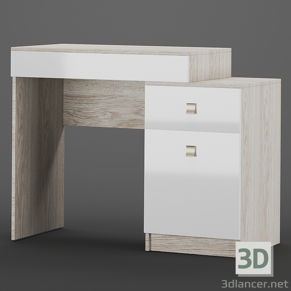 3D modeli tuvalet masası Nord - önizleme