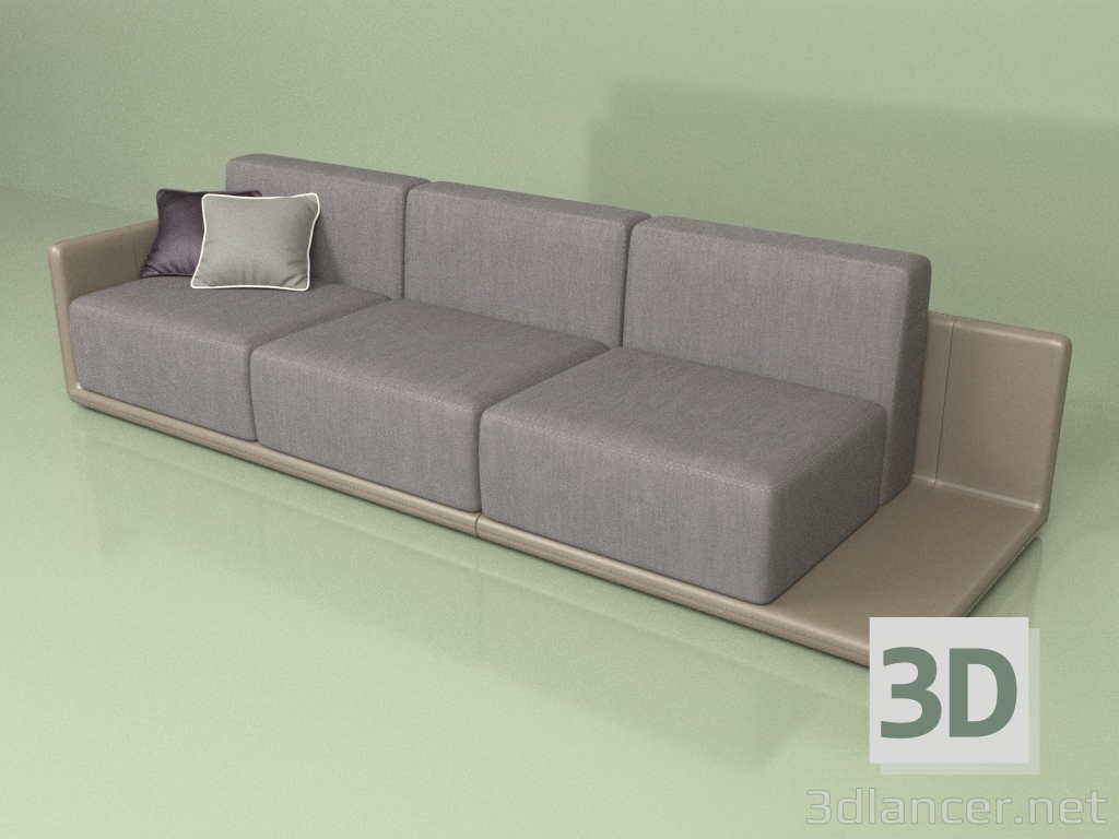 3D modeli Düz kanepe Bernard - önizleme