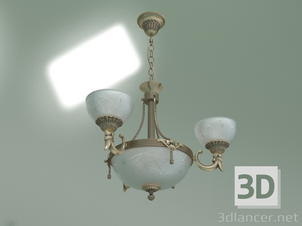 3d model Hanging chandelier 60006-6 (antique bronze) - preview