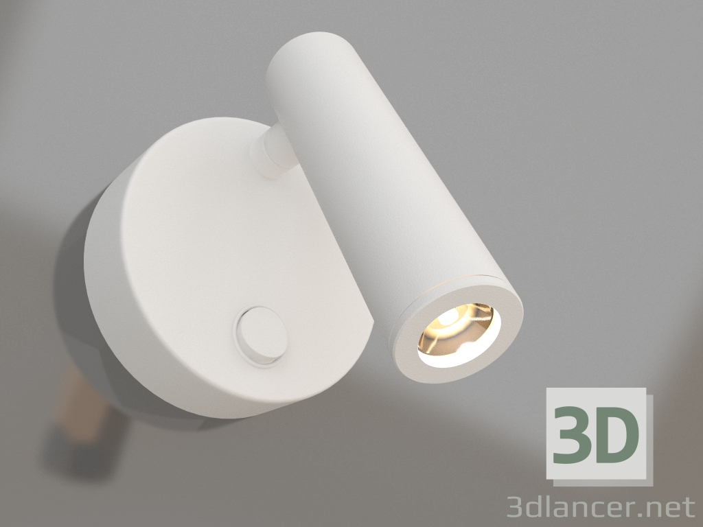 modello 3D Lampada SP-BED-R90-3W Warm3000 (WH, 20 gradi, 230V) - anteprima