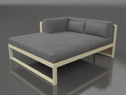 Sofá modular XL, seção 2 esquerda, madeira artificial (Ouro)