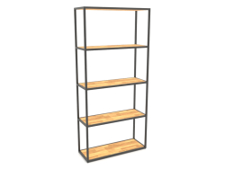 Large rectangular rack (WOOD, 80x30x170, 5 shelves)