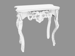 Ornamento branco brilhante pequena mesa de parede