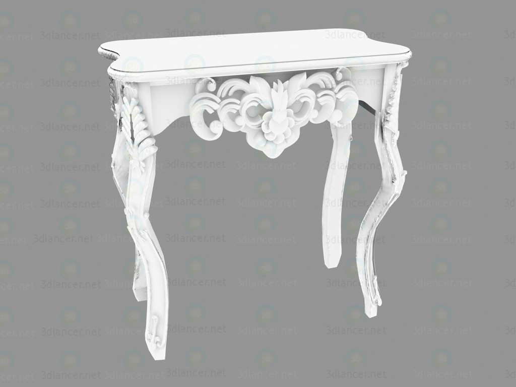 3d model Ornamento blanco brillante pequeño escritorio pared - vista previa