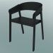 3 डी मॉडल कुर्सी कवर (काली लकड़ी) - पूर्वावलोकन