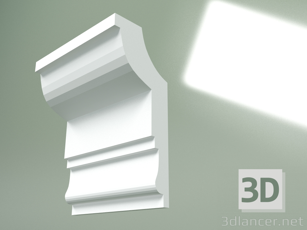 modello 3D Cornicione in gesso (zoccolo a soffitto) KT378-1 - anteprima