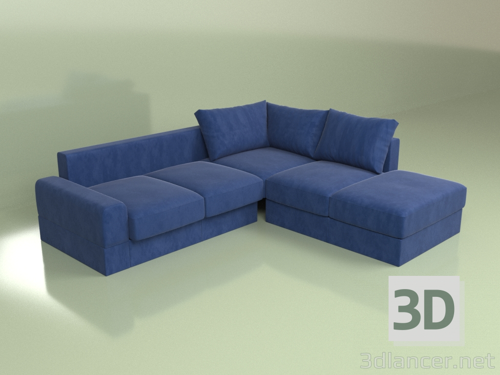 3D modeli Köşe kanepe Caro - önizleme