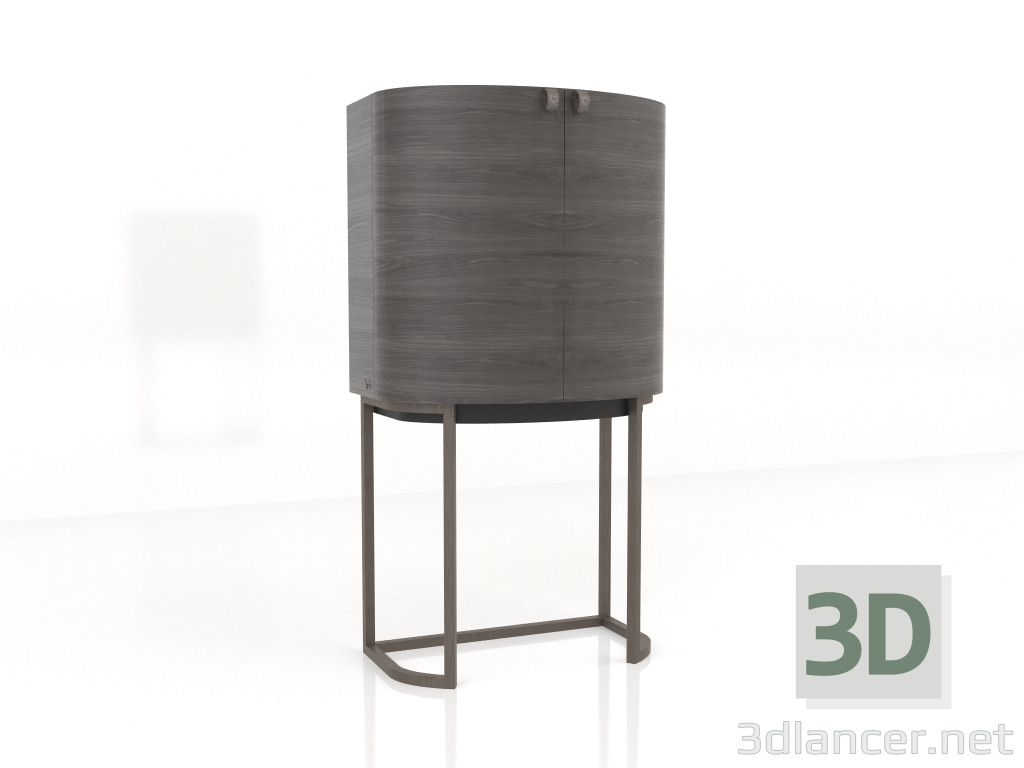 3d model Curved bar cabinet (D629) - preview