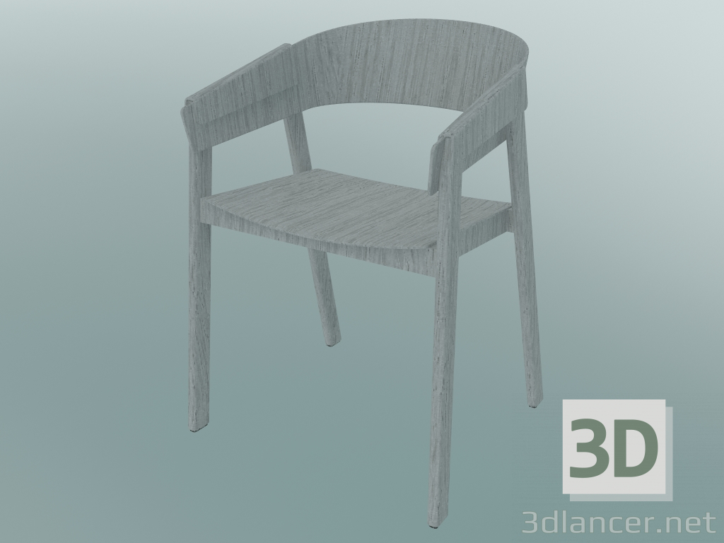 3 डी मॉडल कुर्सी कवर (ग्रे लकड़ी) - पूर्वावलोकन