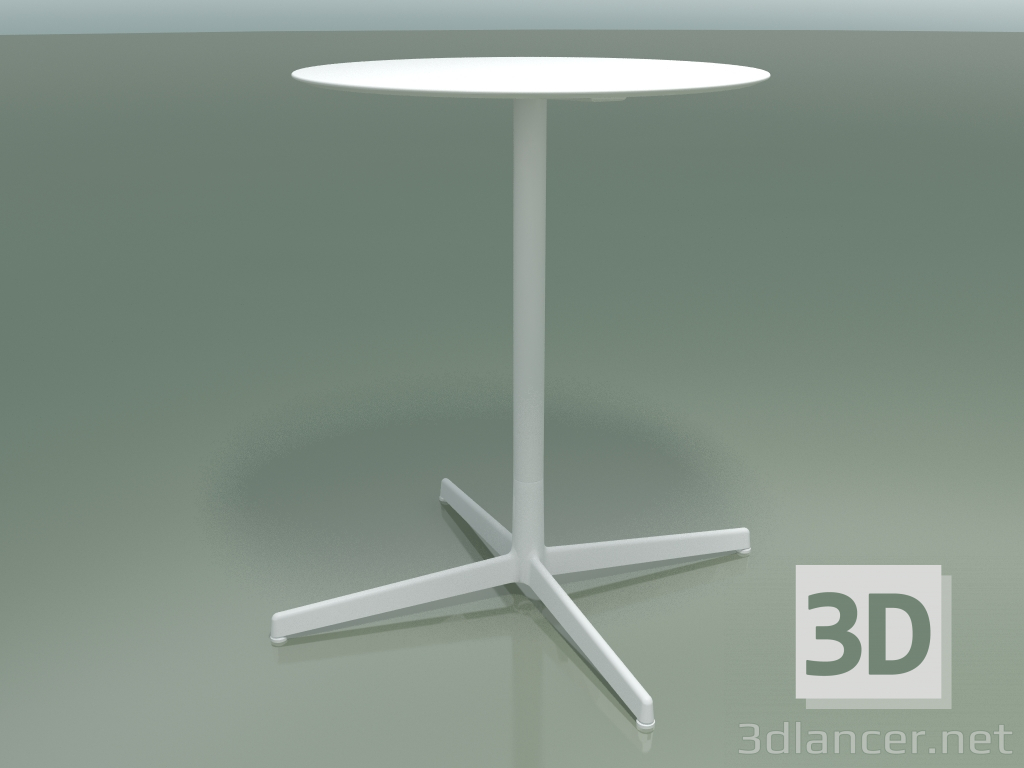 modèle 3D Table ronde 5552 (H 72,5 - Ø 59 cm, Blanc, V12) - preview
