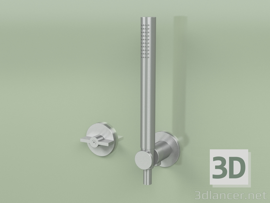 modello 3D Miscelatore idroprogressivo vasca e doccia con doccetta (19 58, AS) - anteprima
