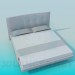 3d модель Низька двоспальне ліжко – превью