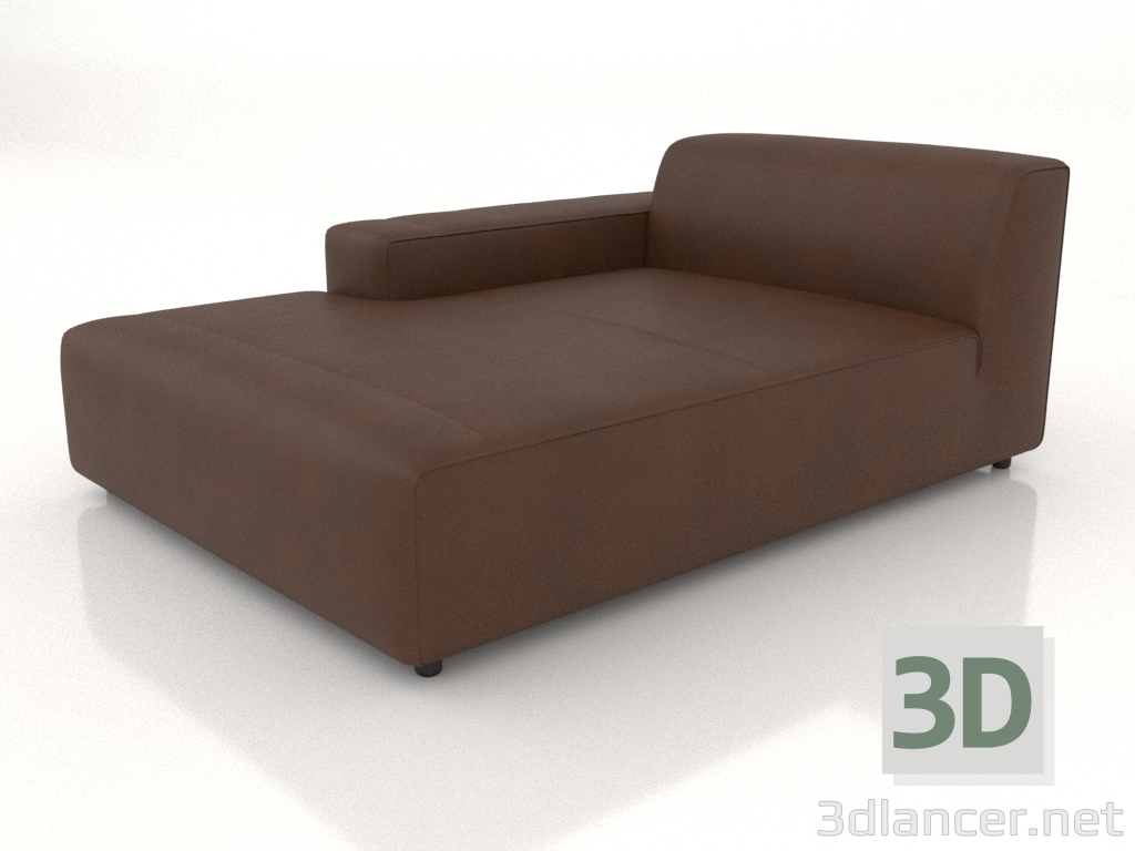 3d model Chaise longue 177 SOLO with a low armrest on the right - preview