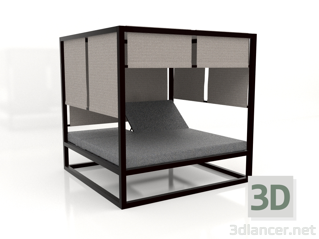 3D Modell Erhöhtes Sofa (Schwarz) - Vorschau
