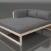 Modelo 3d Sofá modular XL, seção 2 esquerda, madeira artificial (Areia) - preview