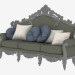 3d model Classical three-seat sofa (12408) - preview