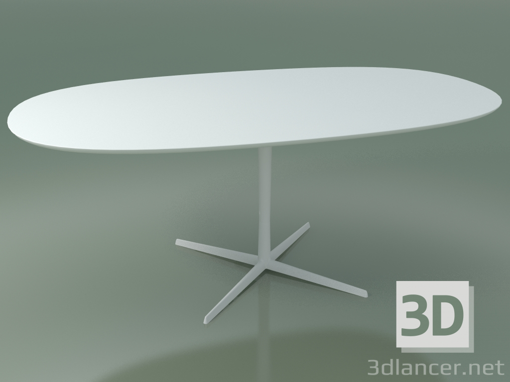 modello 3D Tavolo ovale 0781 (H 74 - 100x182 cm, M02, V12) - anteprima
