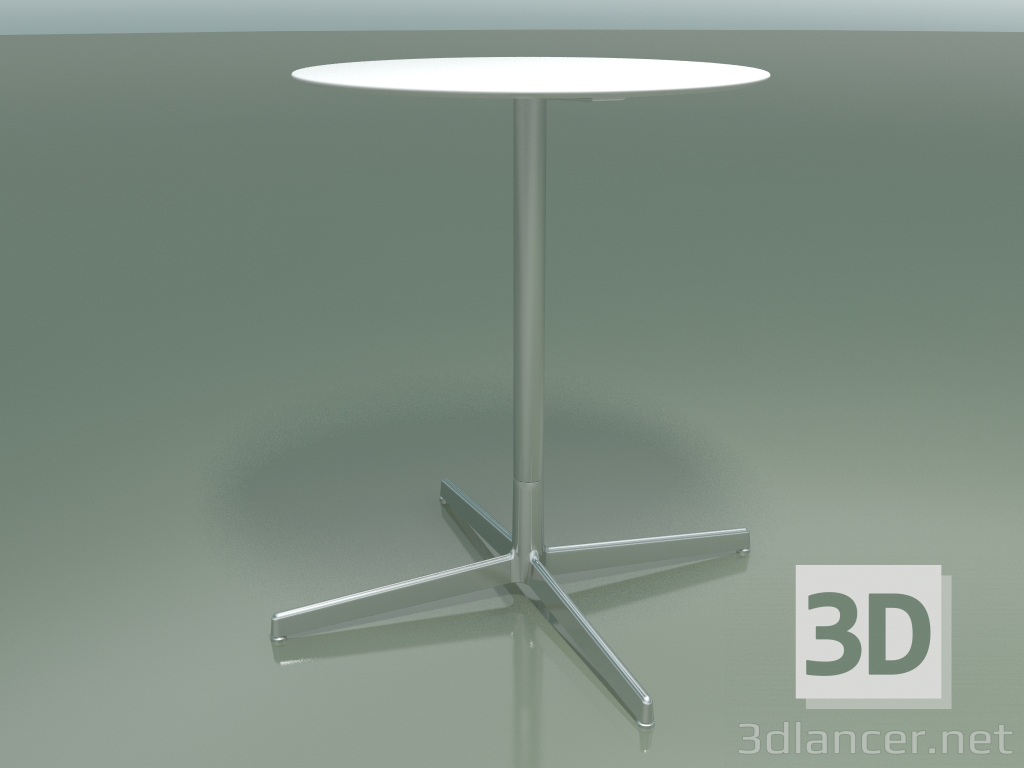 3D Modell Runder Tisch 5552 (H 72,5 - Ø 59 cm, Weiß, LU1) - Vorschau