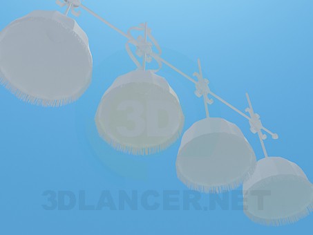3d модель Люстра на 5 абажуров – превью 3d модель Люстра на 5 абажуров – превью