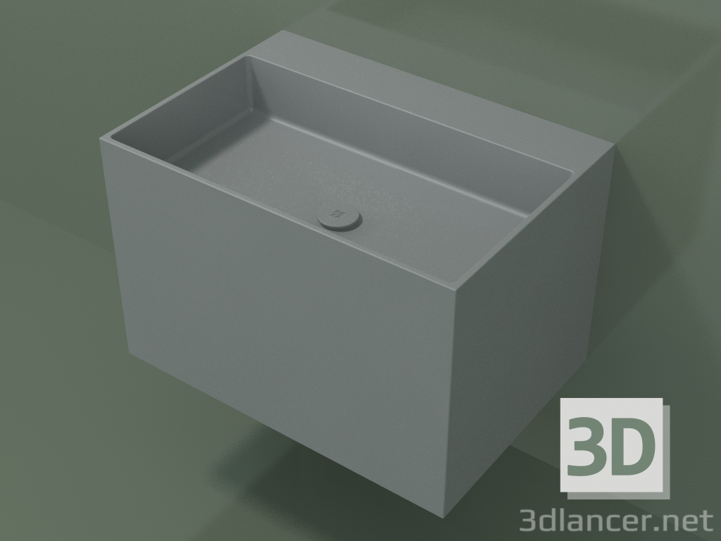 3d model Wall-mounted washbasin (02UN43302, Silver Gray C35, L 72, P 50, H 48 cm) - preview
