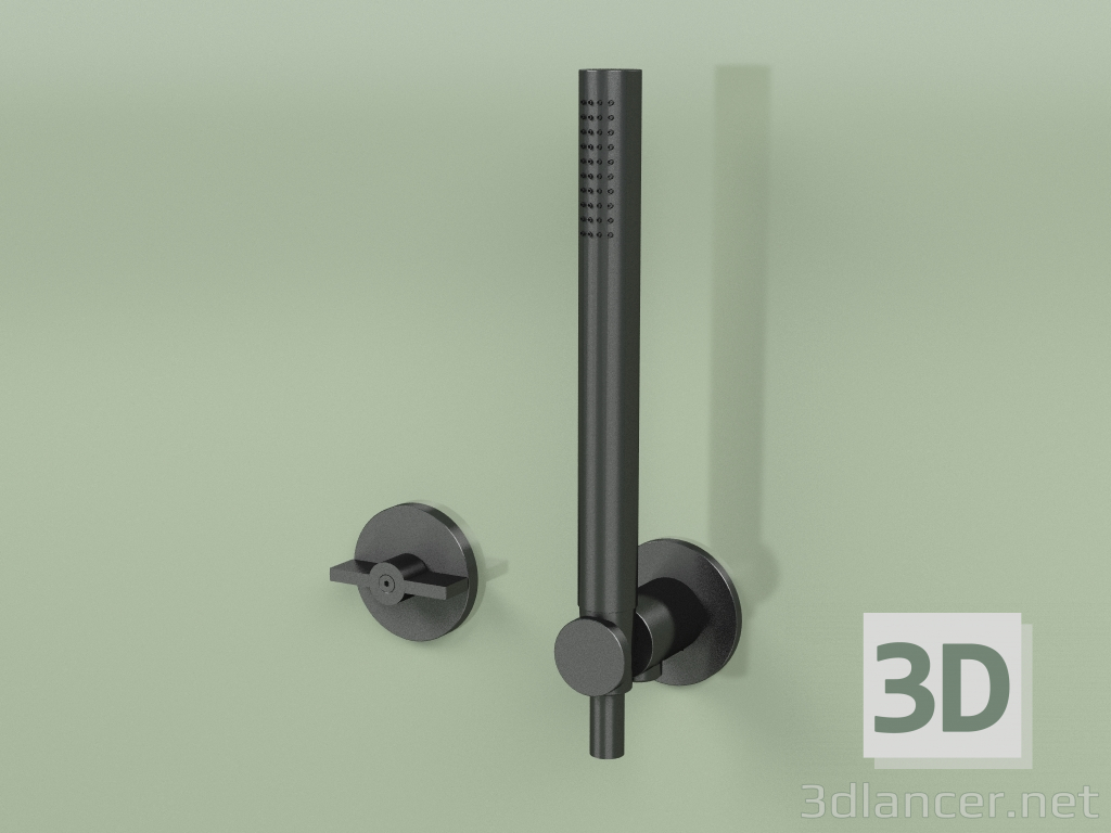 3D modeli El duşlu hidro-aşamalı banyo ve duş bataryası (19 58, ON) - önizleme