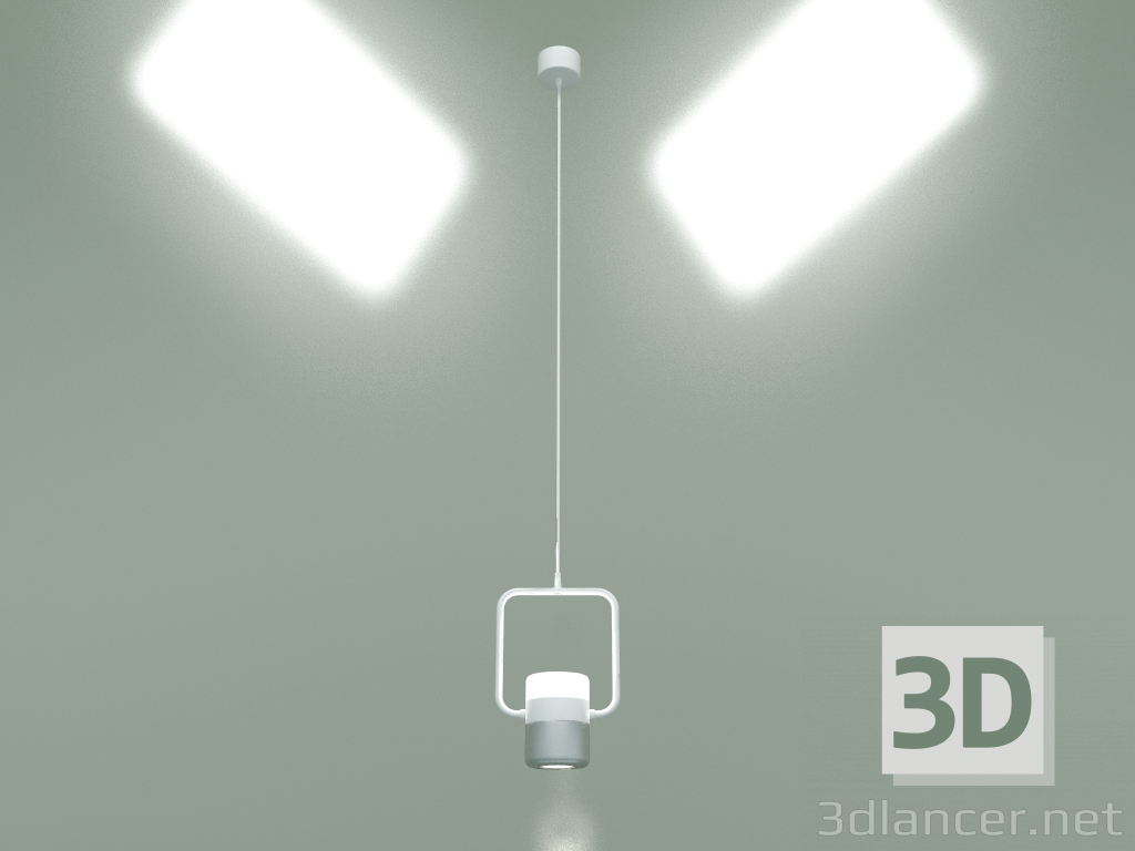 3D Modell LED-Hängeleuchte Oskar 50165-1 LED (weiß-silber) - Vorschau