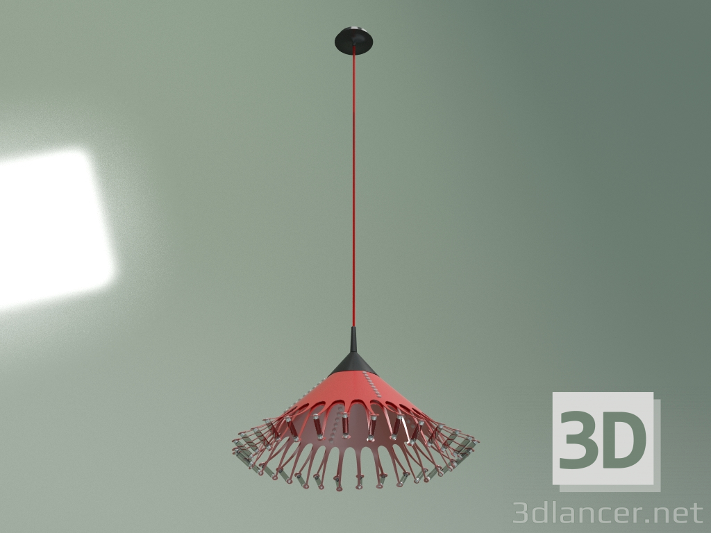 3D Modell Pendelleuchte Spindel (rot) - Vorschau